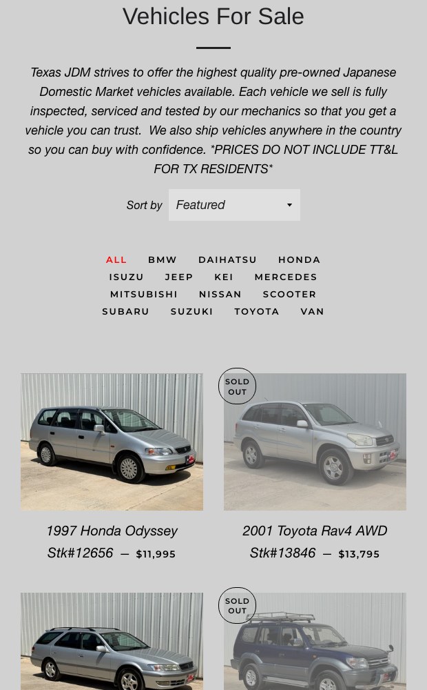 Mobile vehicles for sale
