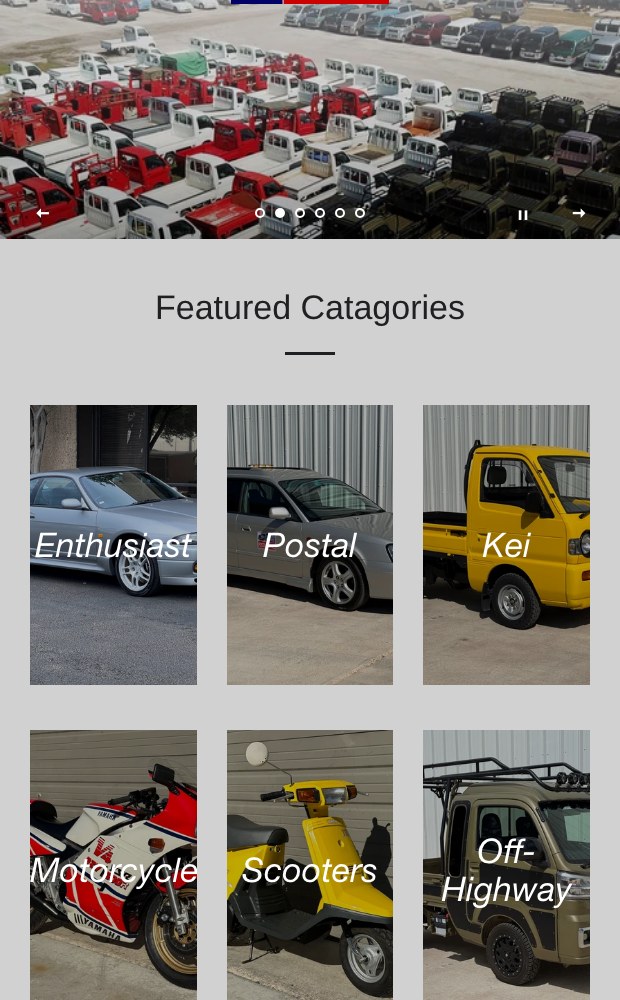 Mobile homepage