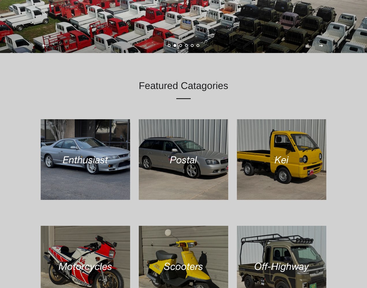Homepage hero and tiles