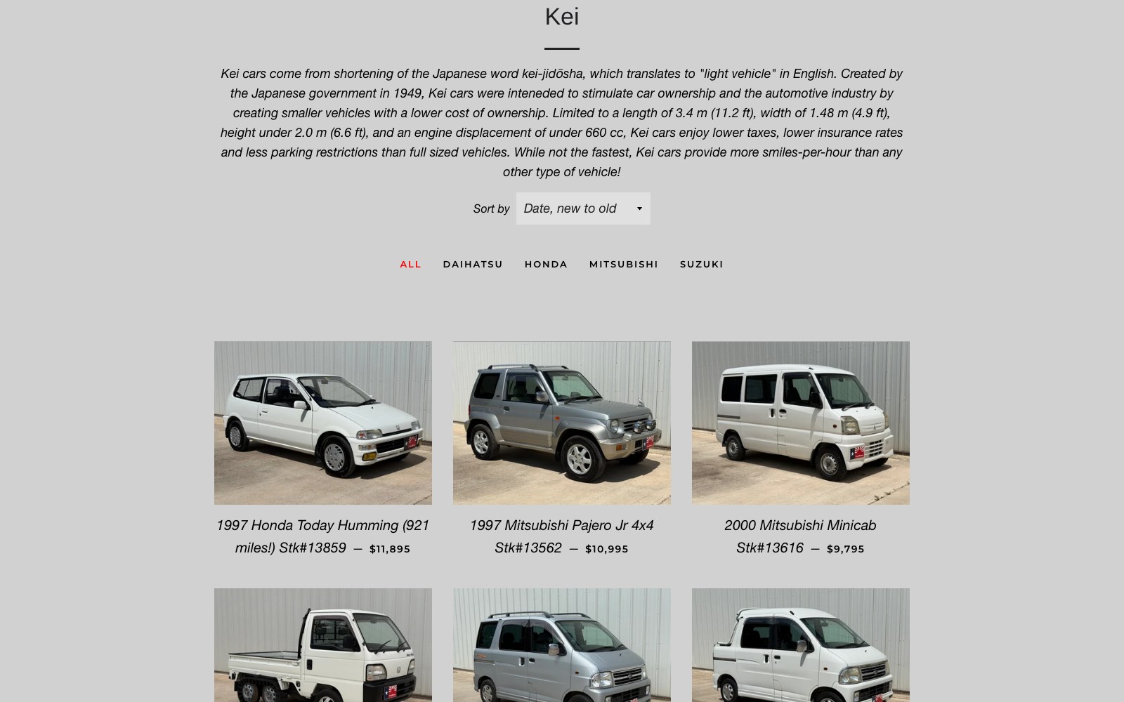 Kei vehicles collection