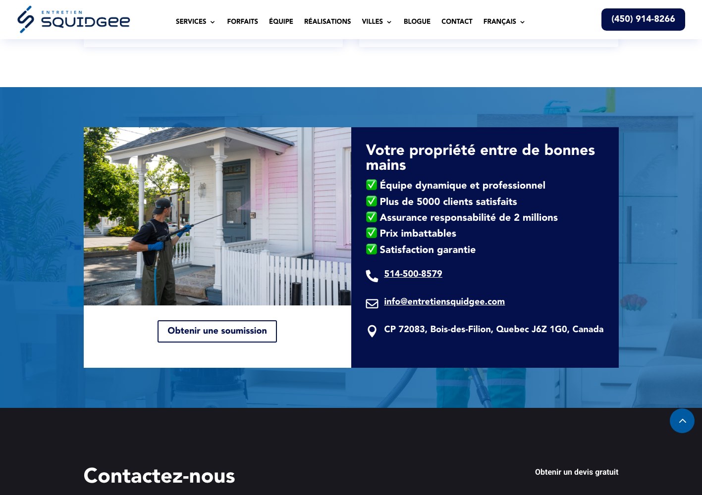 Your property in good hands: the four service guarantees and contact details