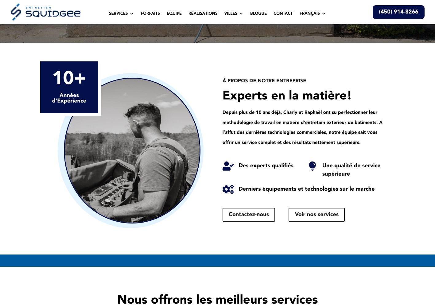 Experts in the trade section with the ten-year badge