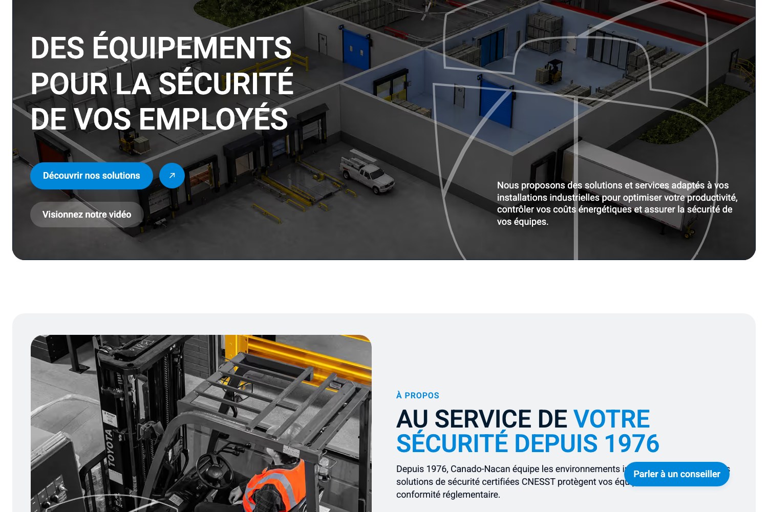 canadonacan.com homepage: safety equipment for your employees