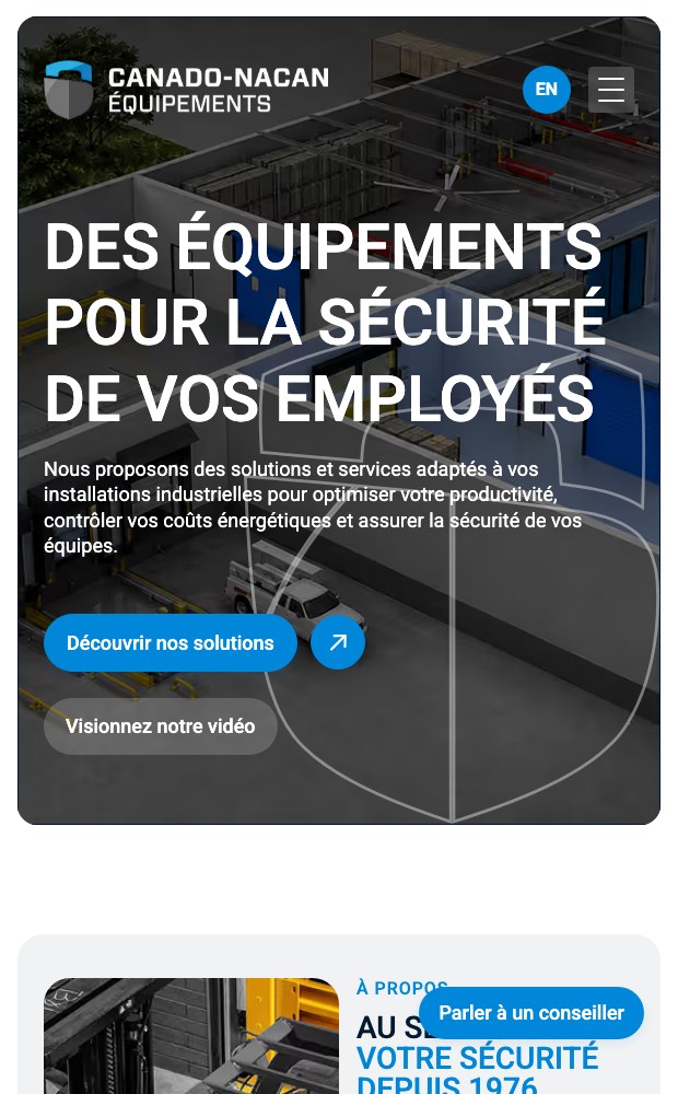 Mobile homepage hero on canadonacan.com