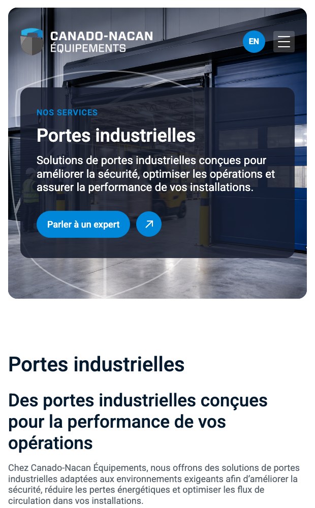 Mobile industrial doors page