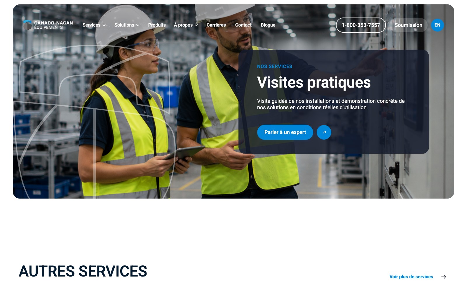 Guided site visits service page on canadonacan.com
