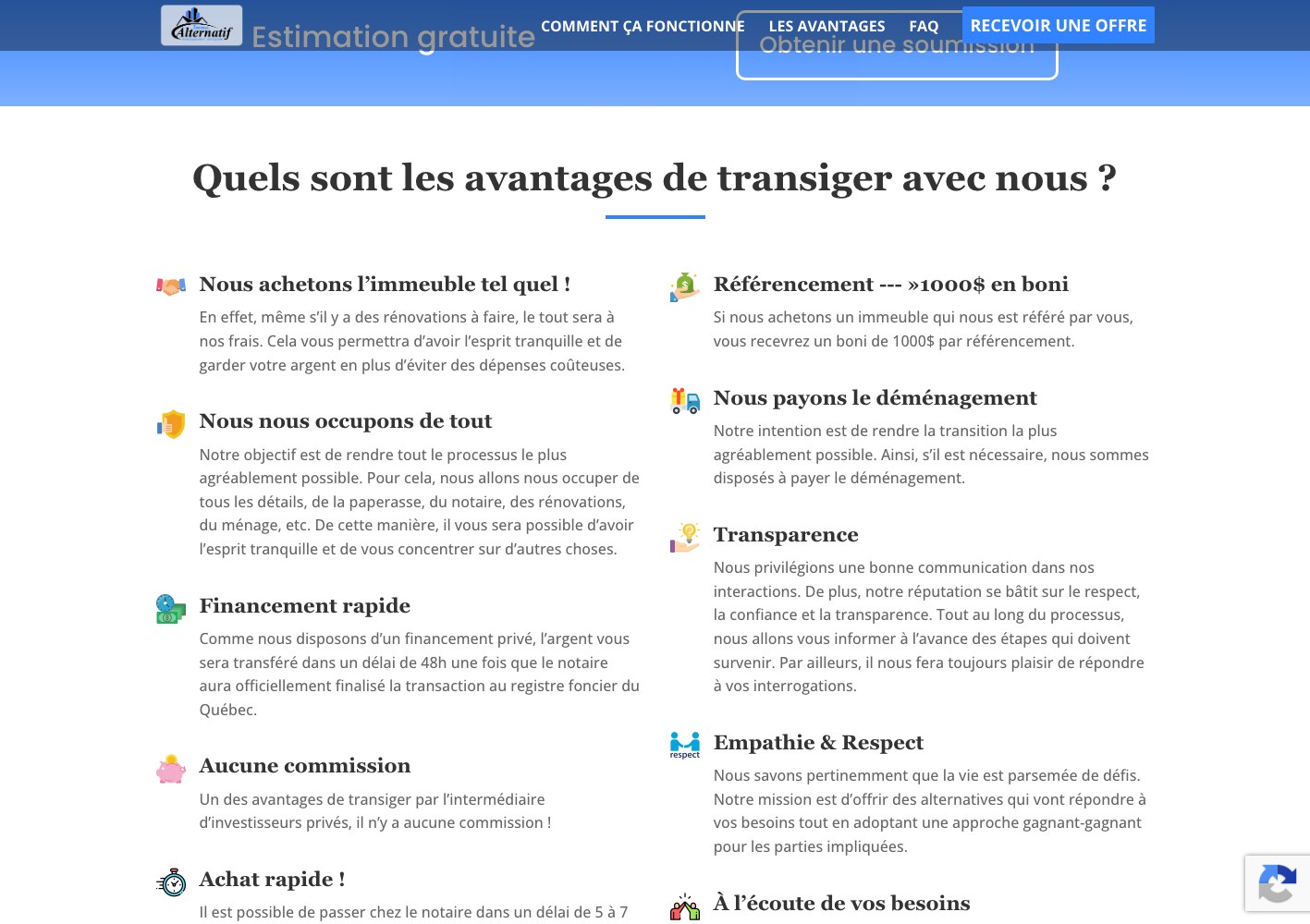 Advantages grid covering financing, transparency, commission and speed