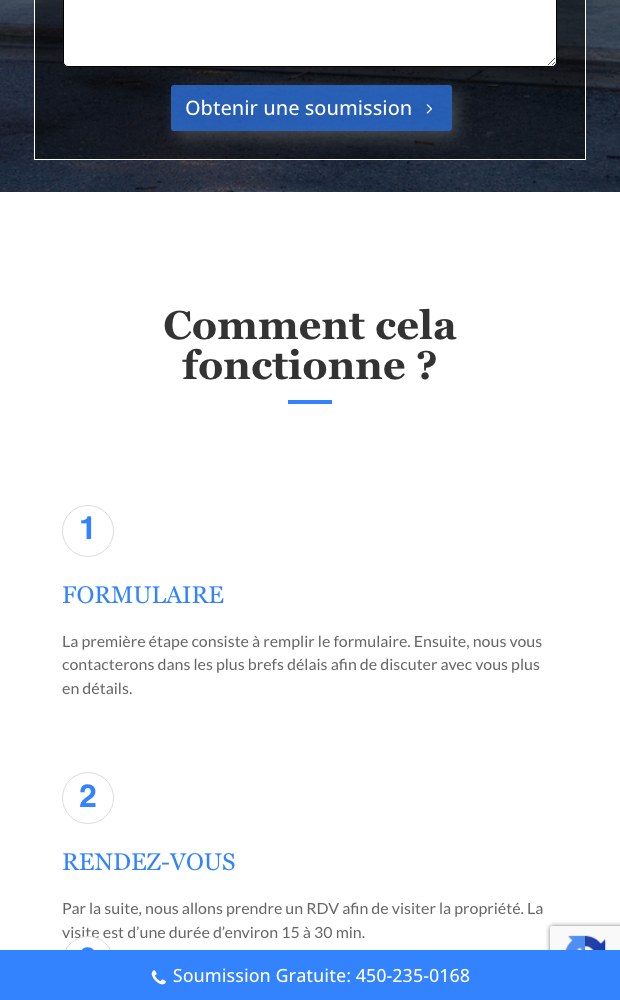 Mobile submit button above the Comment cela fonctionne heading