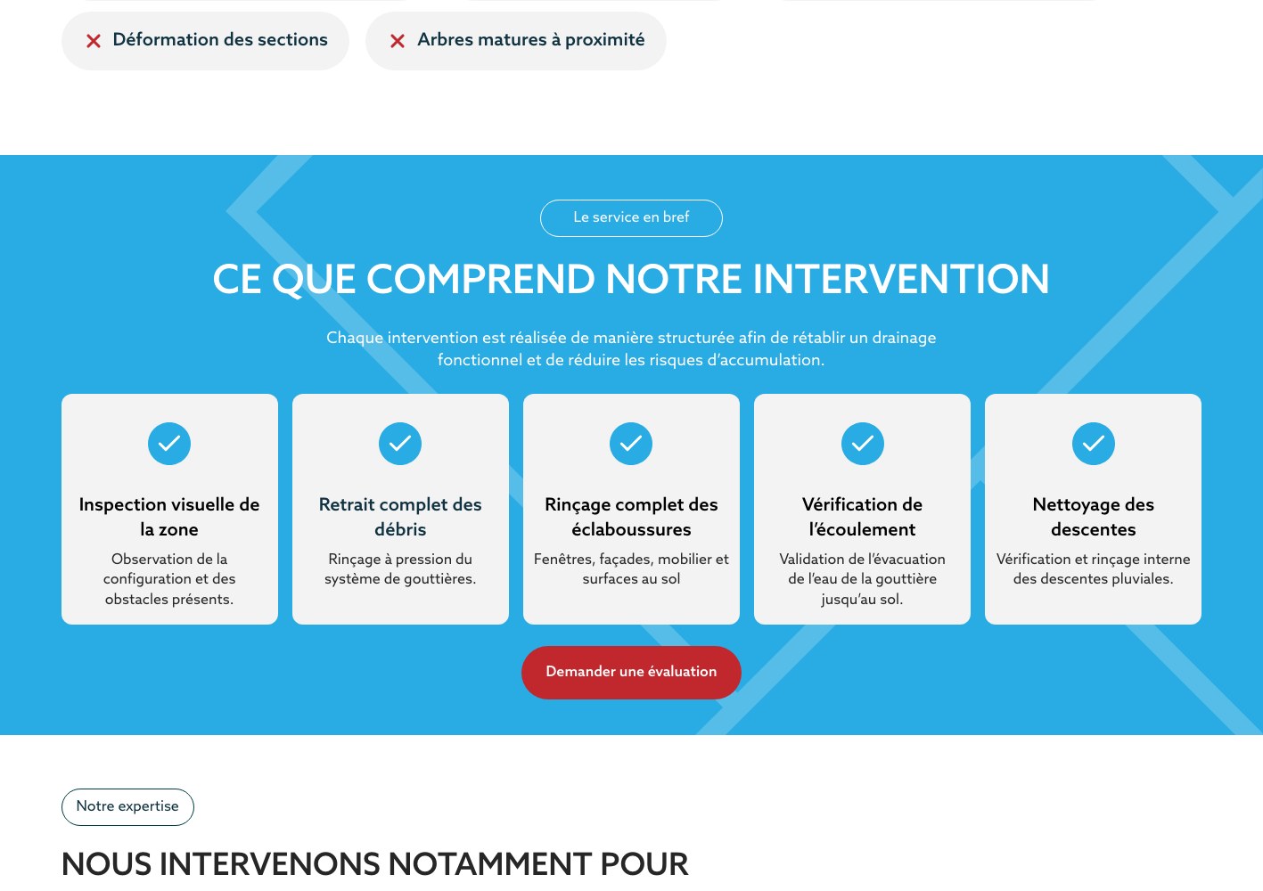 What the intervention includes, listed step by step