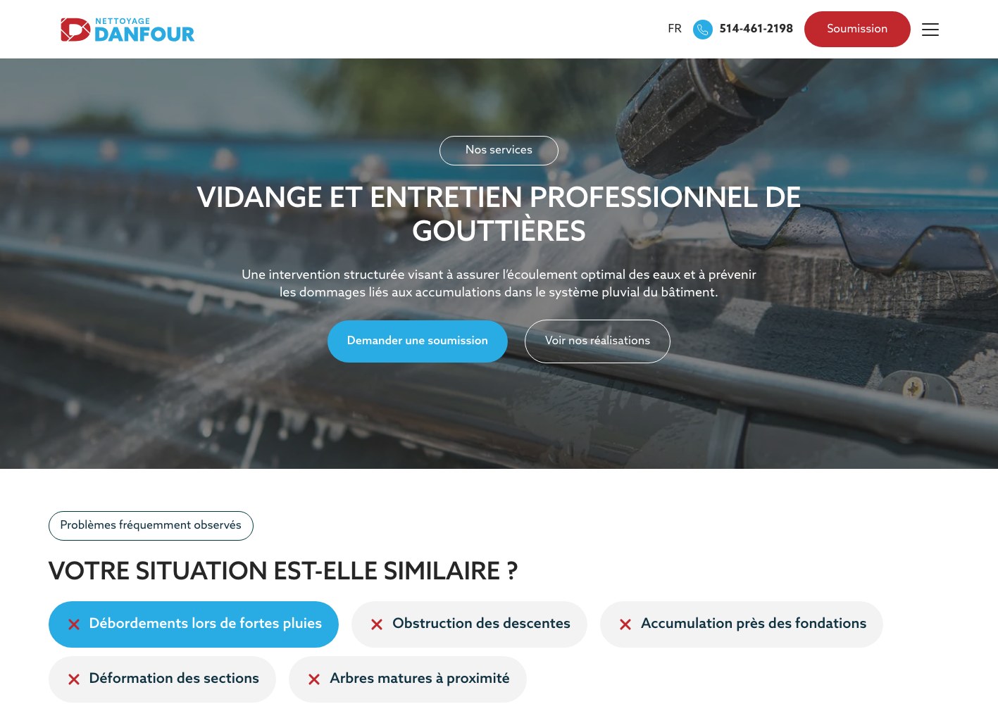 Gutter cleaning and maintenance service page hero