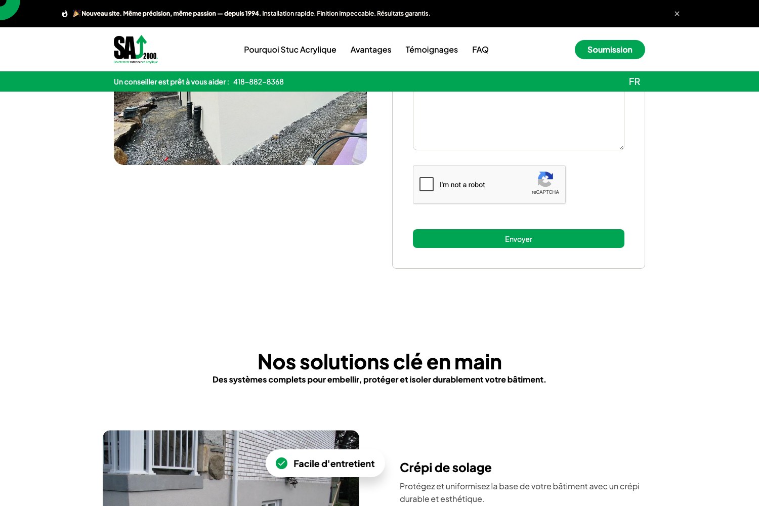 Turnkey solutions block following the quote form