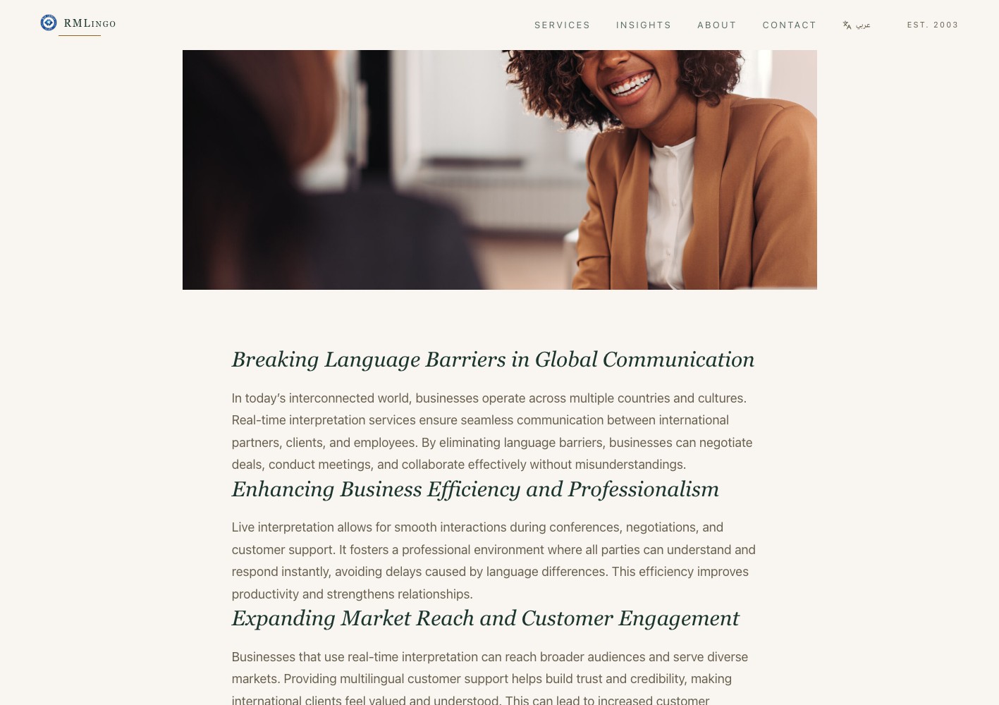 RM Lingo insight article on breaking language barriers in global communication