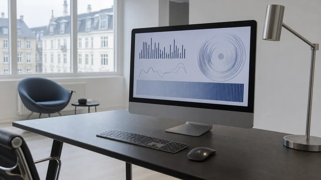 Editorial photograph of a Copenhagen office with pale ash floors, white walls and cool low Nordic daylight