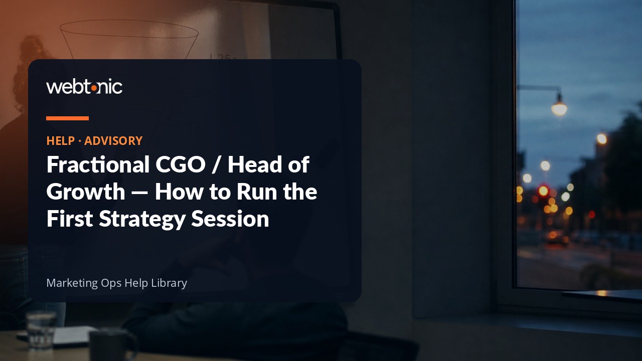 First strategy session with a fractional head of growth
