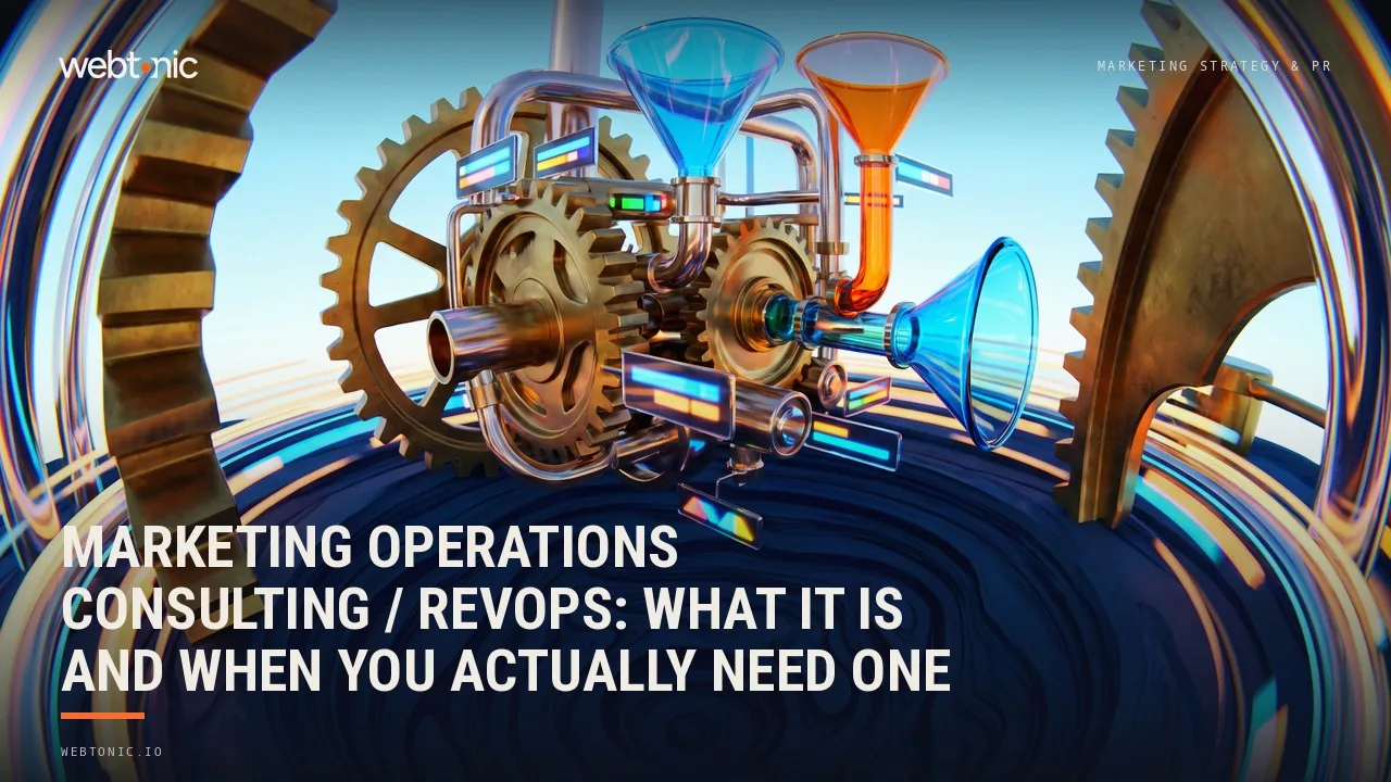 Marketing Operations Consulting / RevOps: what it is and when you actually need one — Web Tonic article thumbnail