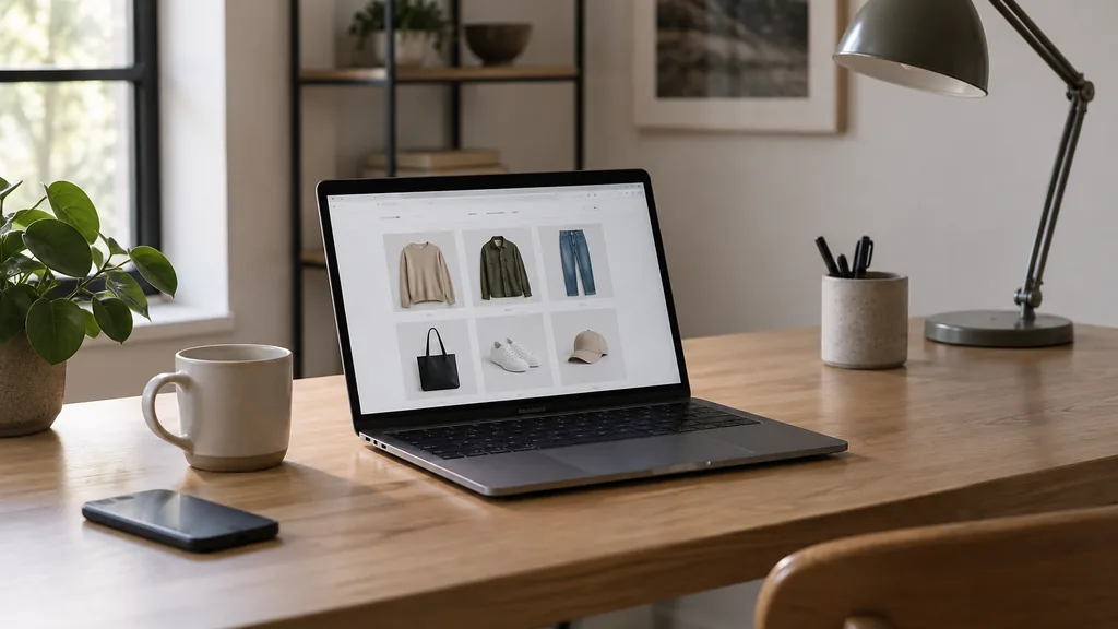 A Birmingham canalside studio with grey midlands light, plain cartons on a brick-side desk