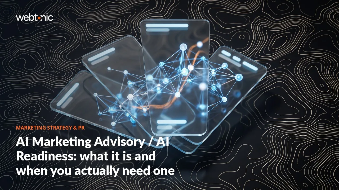 AI Marketing Advisory / AI Readiness: what it is and when you actually need one — Web Tonic article thumbnail