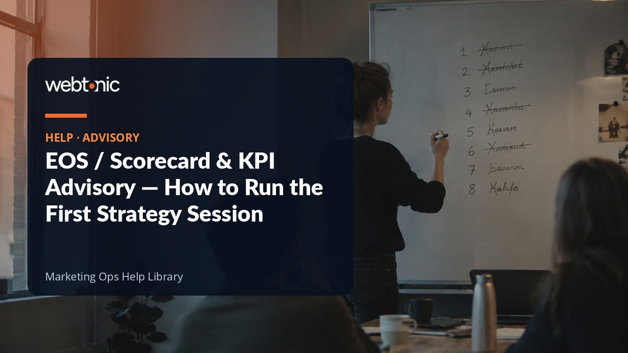 First marketing KPI scorecard session