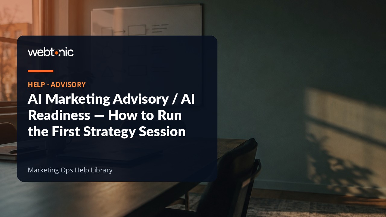 Running the first AI marketing advisory strategy session
