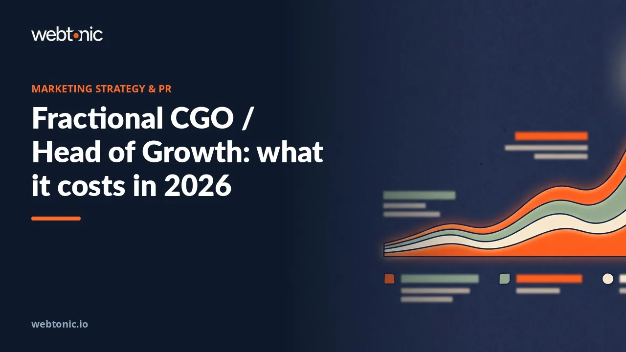 Fractional CGO / Head of Growth: what it costs in 2026 — Web Tonic article thumbnail