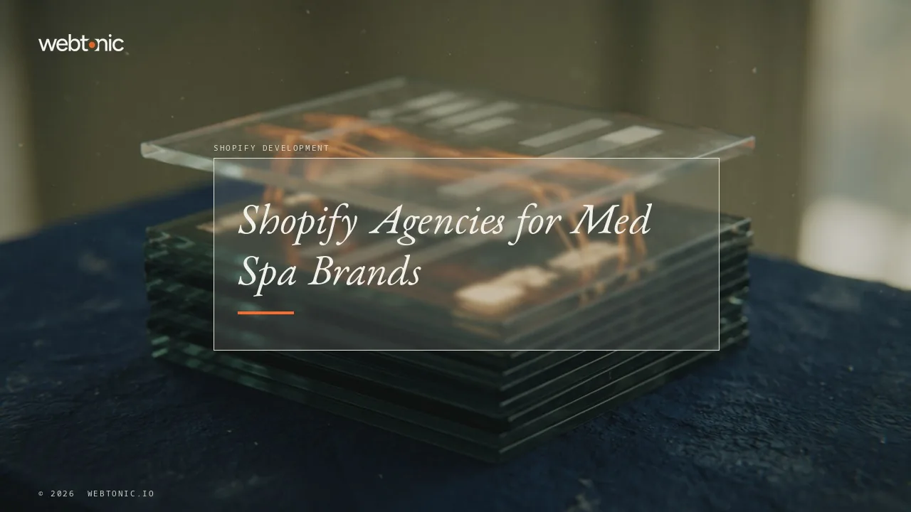 Nineteen Shopify Agencies That Build for Med Spa and Skincare Brands in 2026 — Web Tonic blog thumbnail