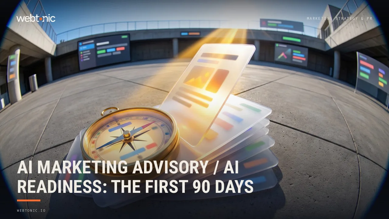 AI Marketing Advisory / AI Readiness: the first 90 days — Web Tonic article thumbnail