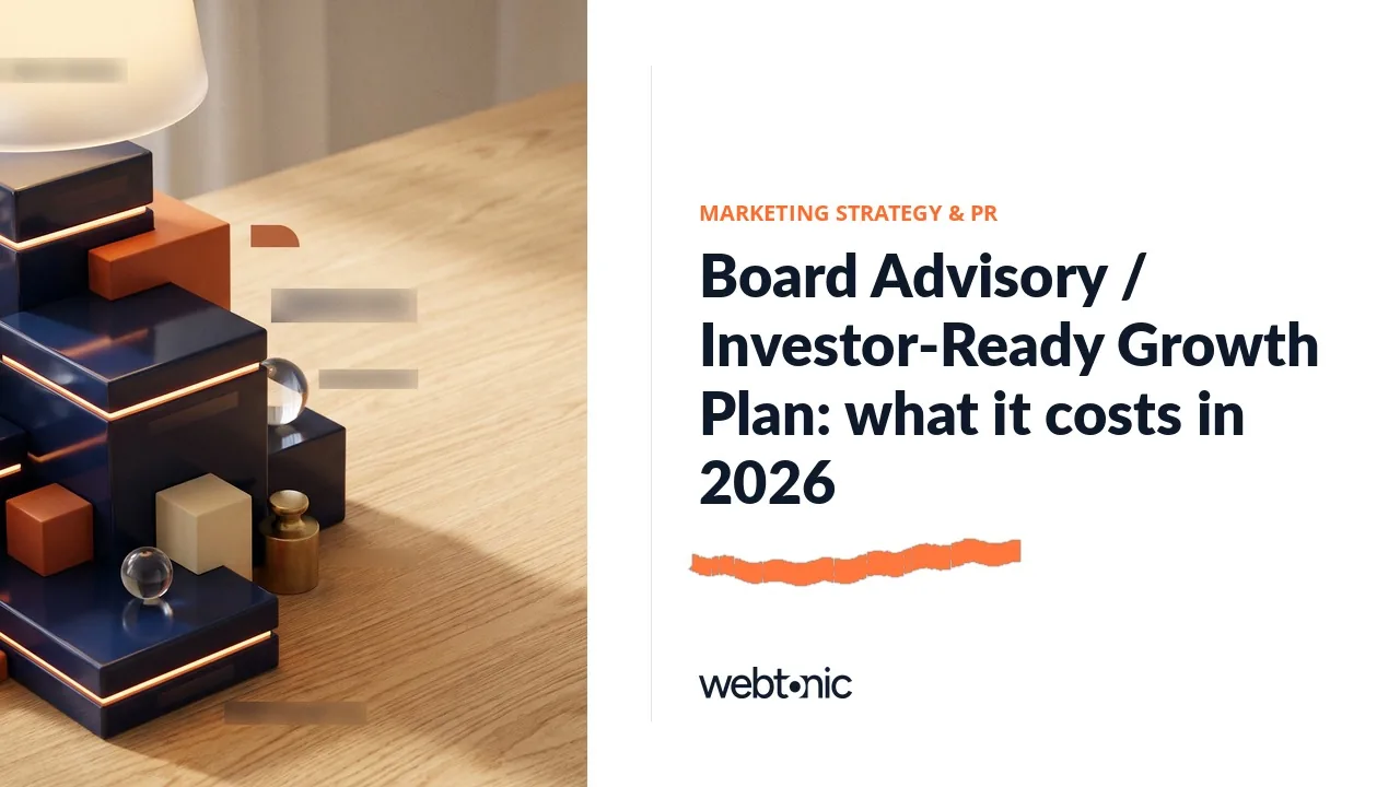 Board Advisory / Investor-Ready Growth Plan: what it costs in 2026 — Web Tonic article thumbnail