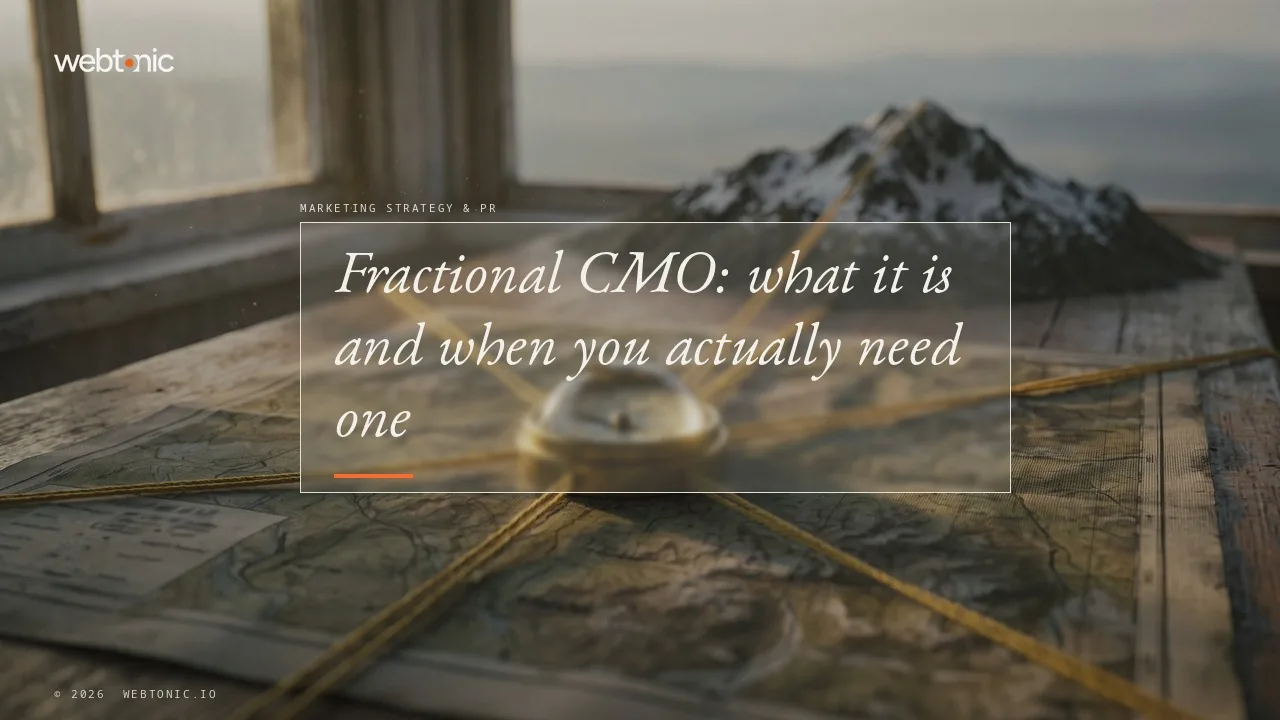 Fractional CMO: what it is and when you actually need one — Web Tonic article thumbnail