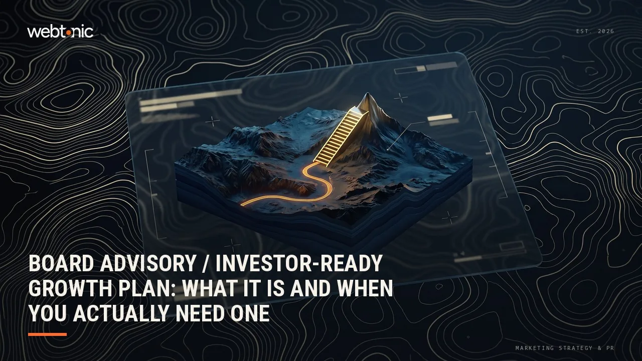 Board Advisory / Investor-Ready Growth Plan: what it is and when you actually need one — Web Tonic article thumbnail