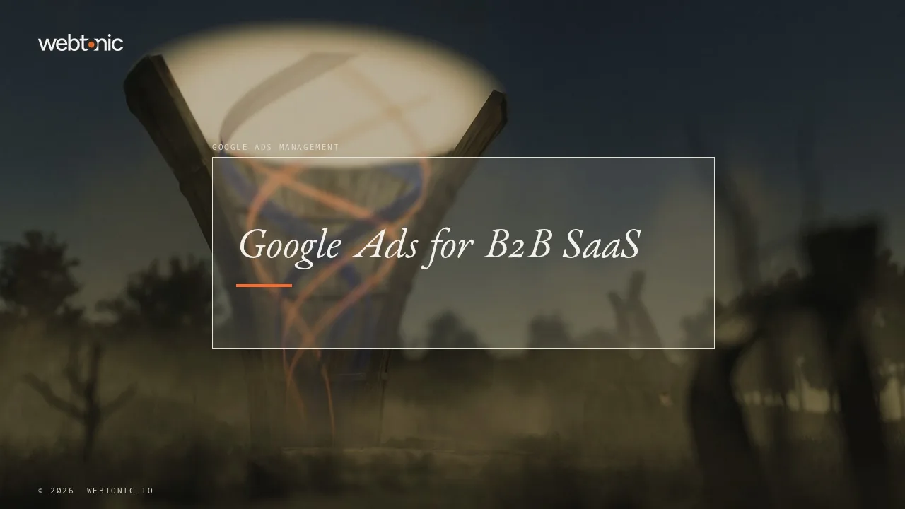 What a Free Trial Costs in the Auction: Eleven B2B SaaS Google Ads Agencies in 2026 — Web Tonic blog thumbnail