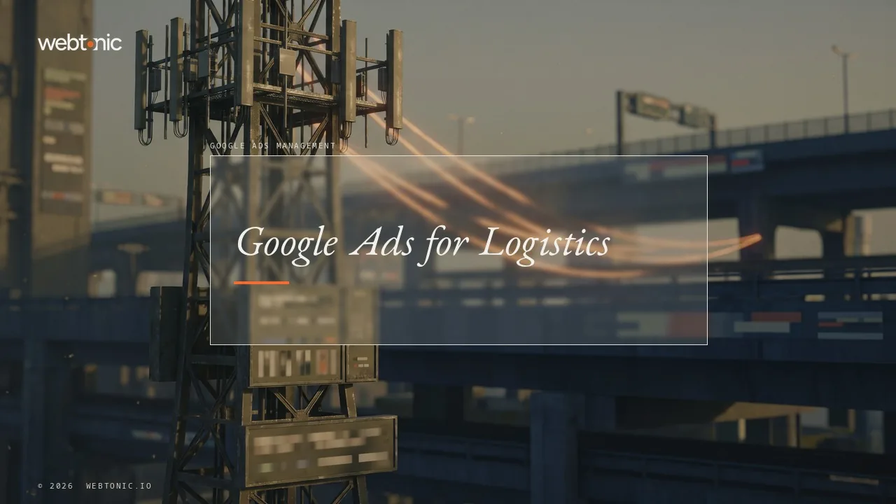 Nine Google Ads Agencies Quoting Freight and Supply Chain Brands in 2026 — Web Tonic blog thumbnail