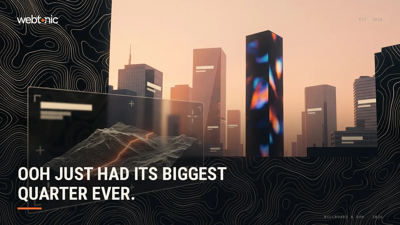 Billboard and out-of-home advertising statistics 2026 thumbnail showing OOH revenue up 10.7 percent year over year in Q2 2026