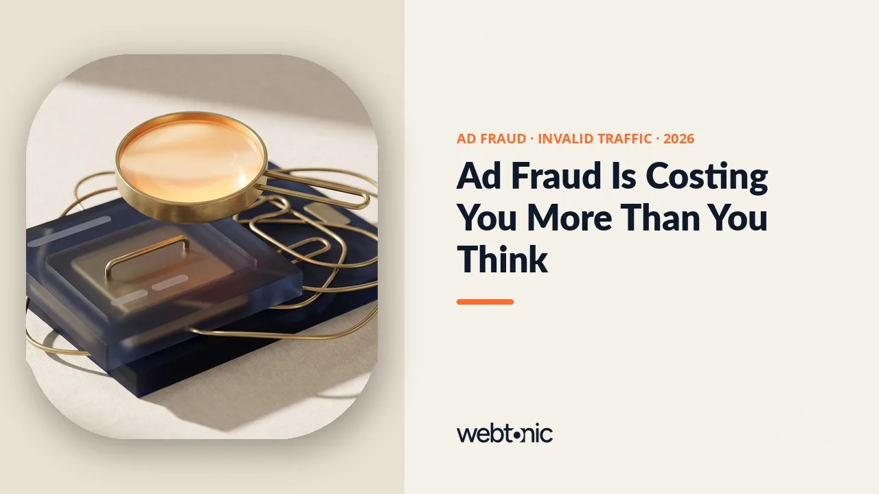 Ad fraud statistics 2026 thumbnail showing 172 billion dollars in projected global ad fraud losses by 2028 against current search and affiliate click fraud rates