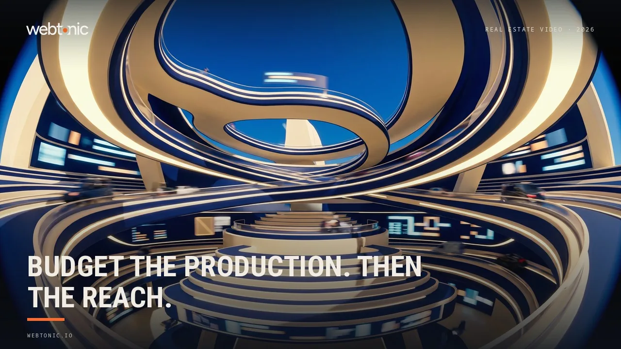 Real-estate video marketing thumbnail featuring NAR's 52 percent technology-use finding