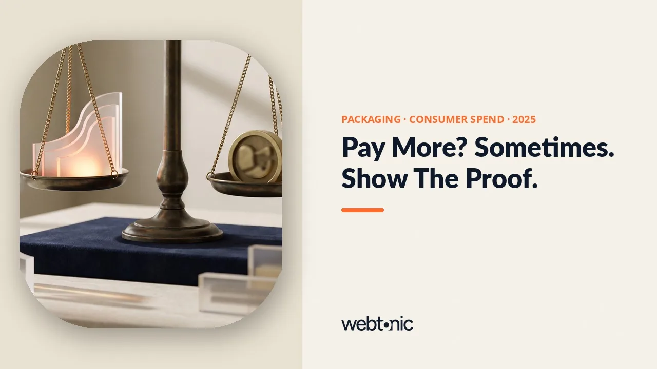 Sustainable packaging consumer spending thumbnail showing 82 percent stated willingness to pay more and 89 percent seeking clear recycling labels