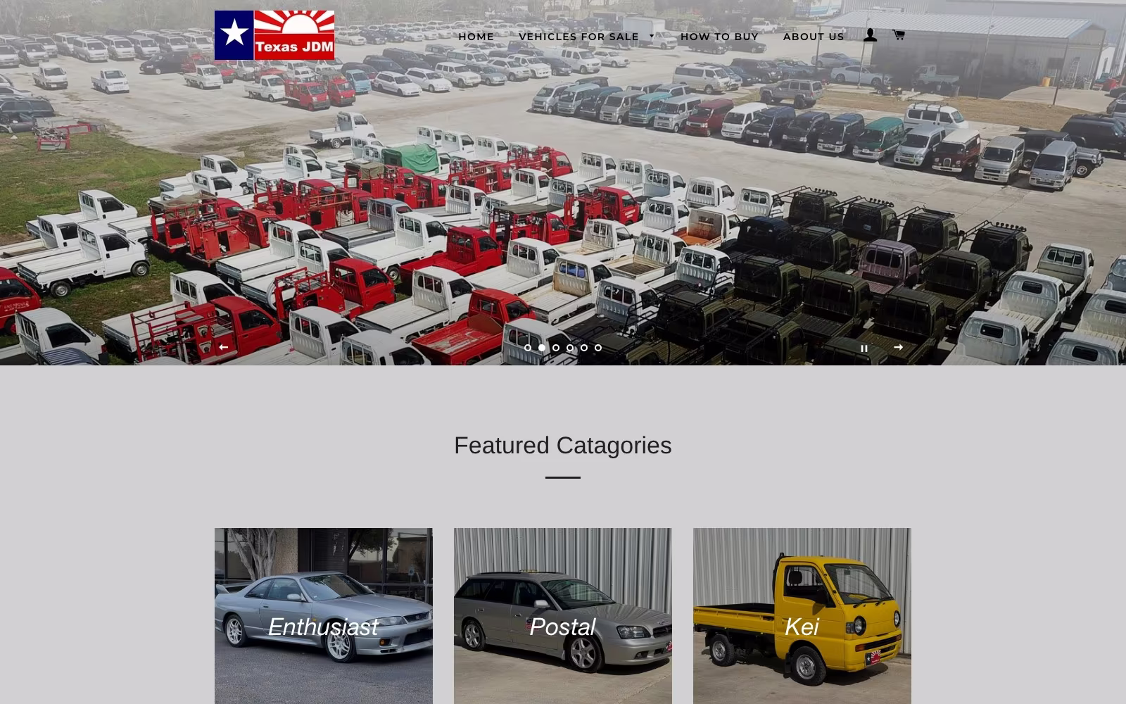 Texas JDM Motors homepage hero