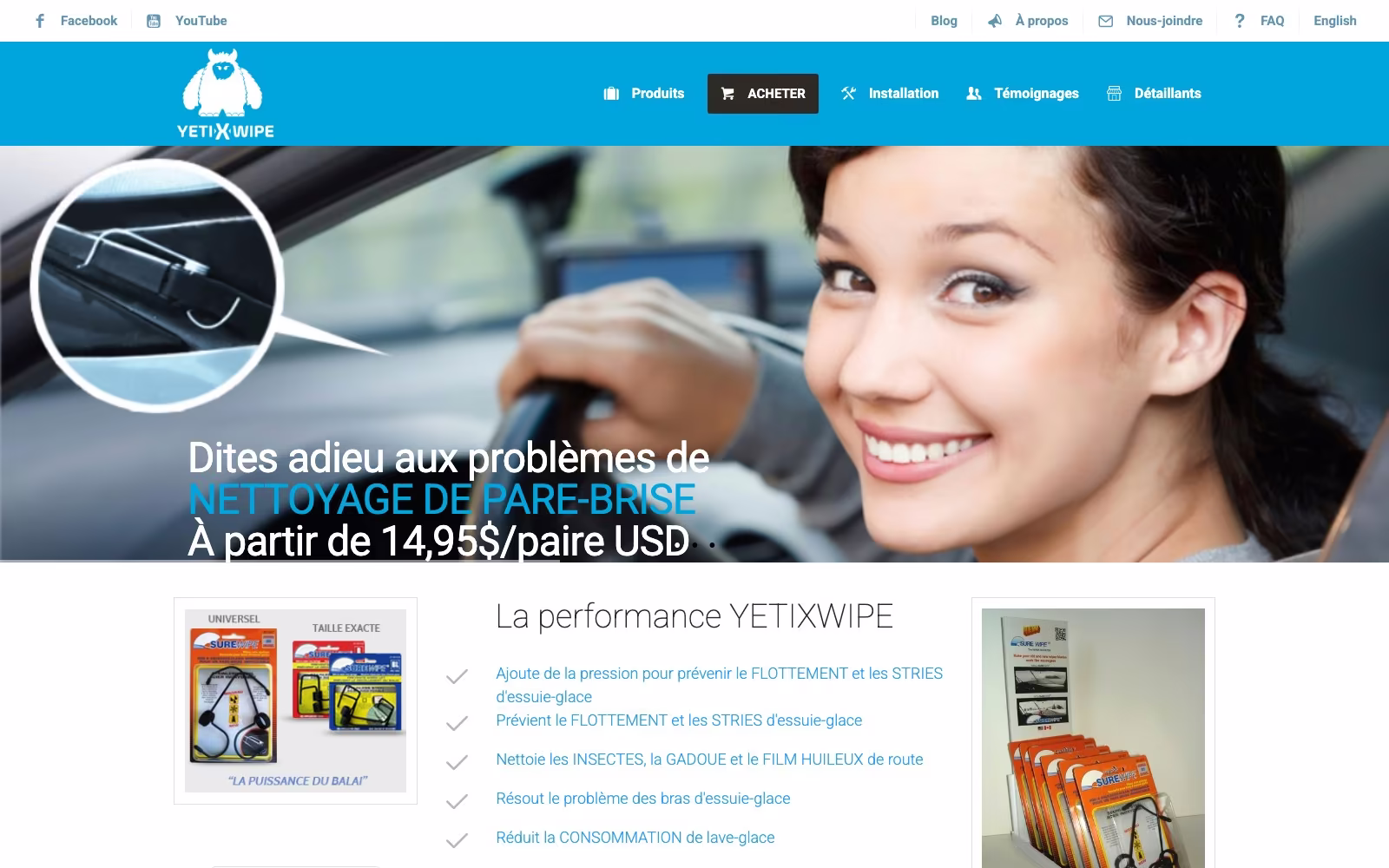 YETIXWIPE website homepage