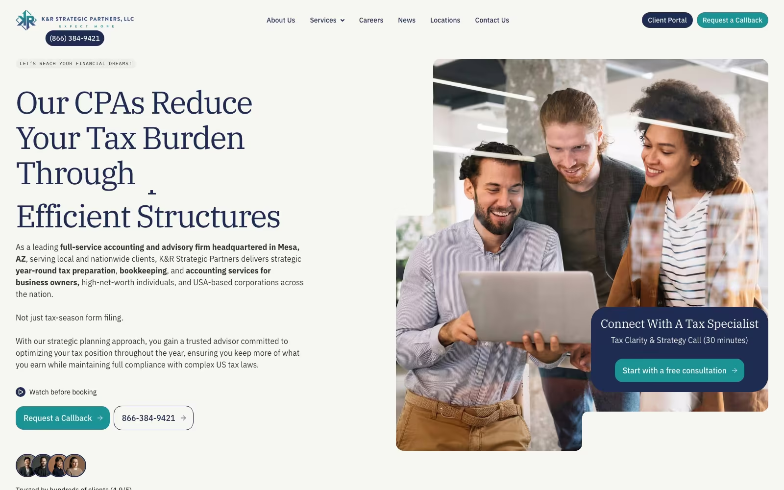 K&R Strategic Partners website homepage