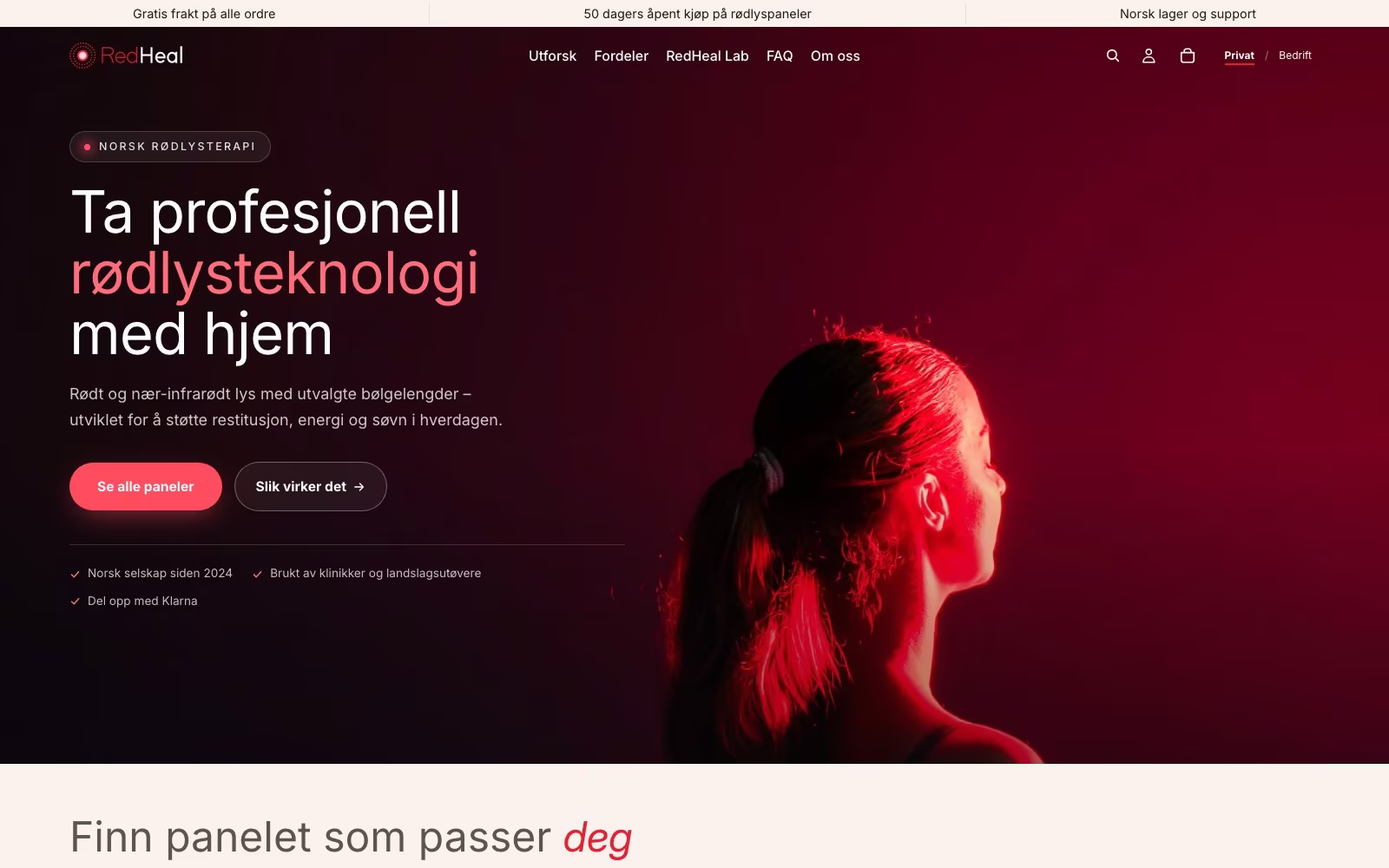 RedHeal website homepage