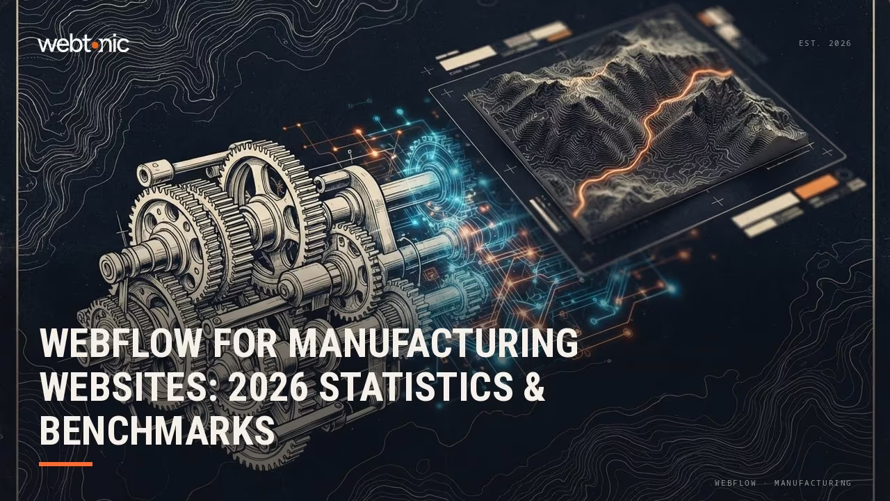 Webflow for Manufacturing Websites: 2026 Statistics & Benchmarks — Web Tonic blog thumbnail