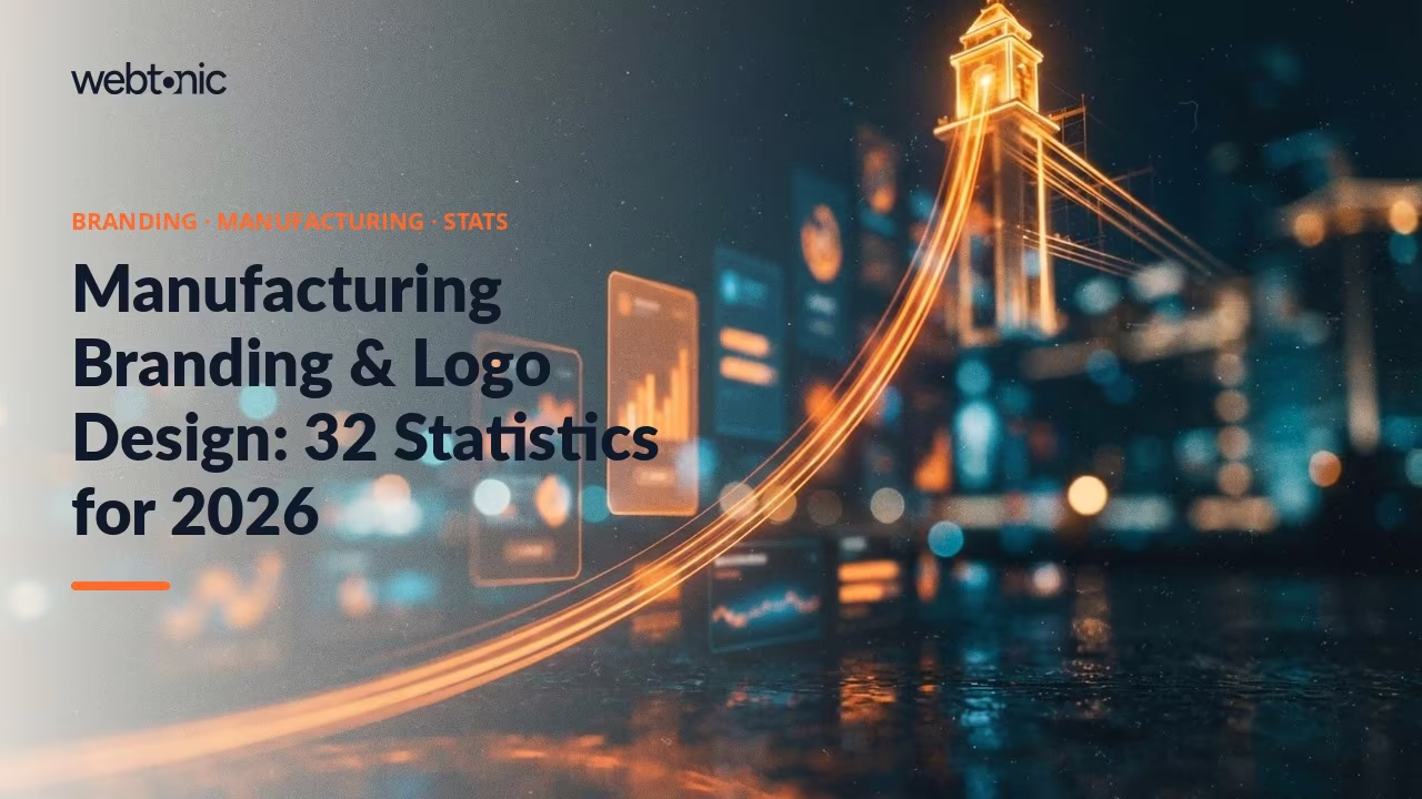 Manufacturing Branding & Logo Design: 32 Statistics for 2026 — Web Tonic blog thumbnail