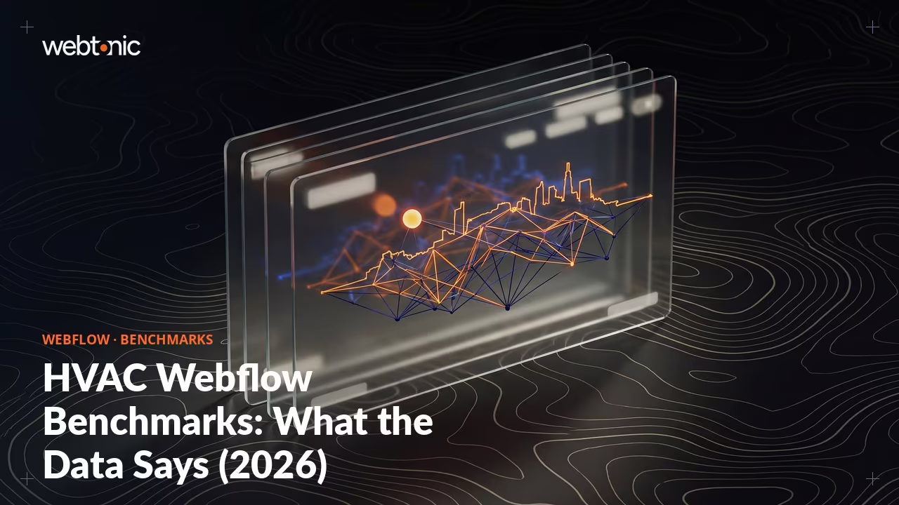 HVAC Webflow Benchmarks: What the Data Says (2026) — Web Tonic blog thumbnail