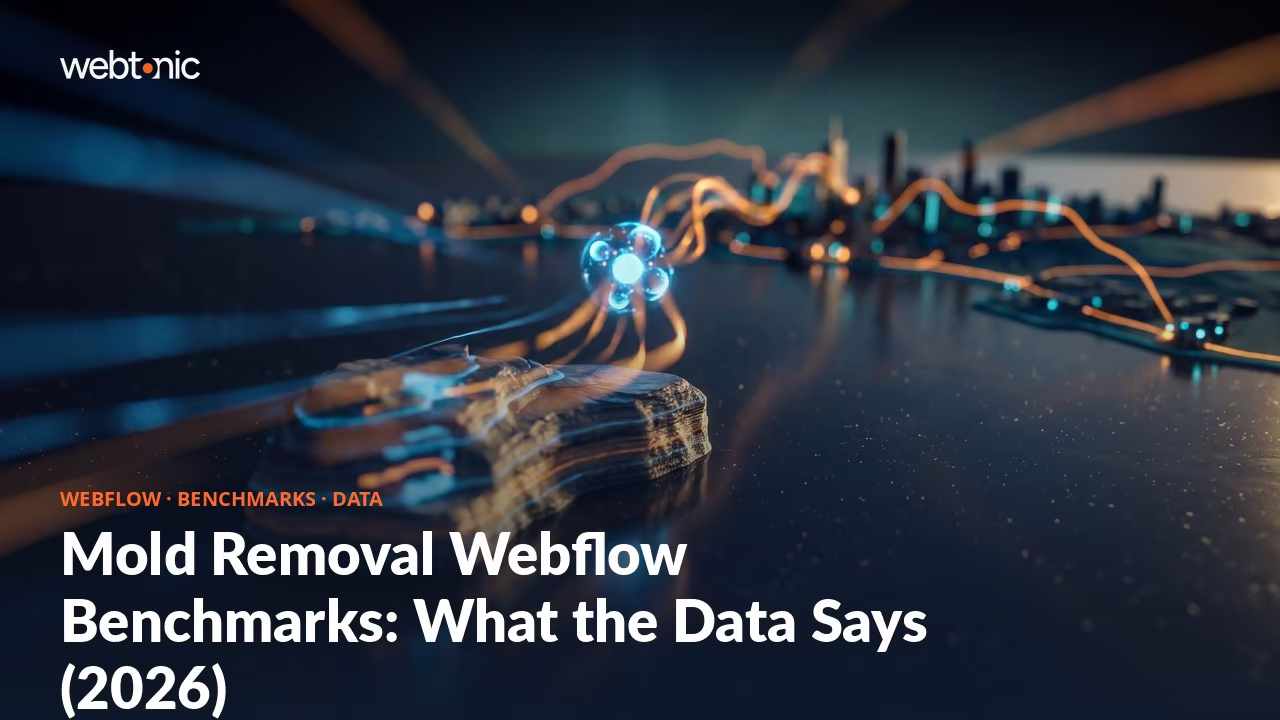 Mold Removal Webflow Benchmarks: What the Data Says (2026) — Web Tonic blog thumbnail