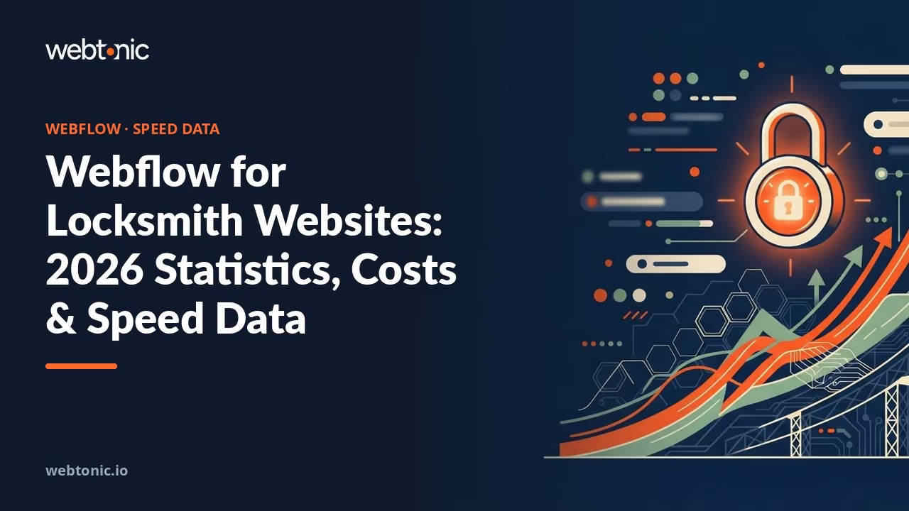 Webflow for Locksmith Websites: 2026 Statistics, Costs & Speed Data — Web Tonic blog thumbnail