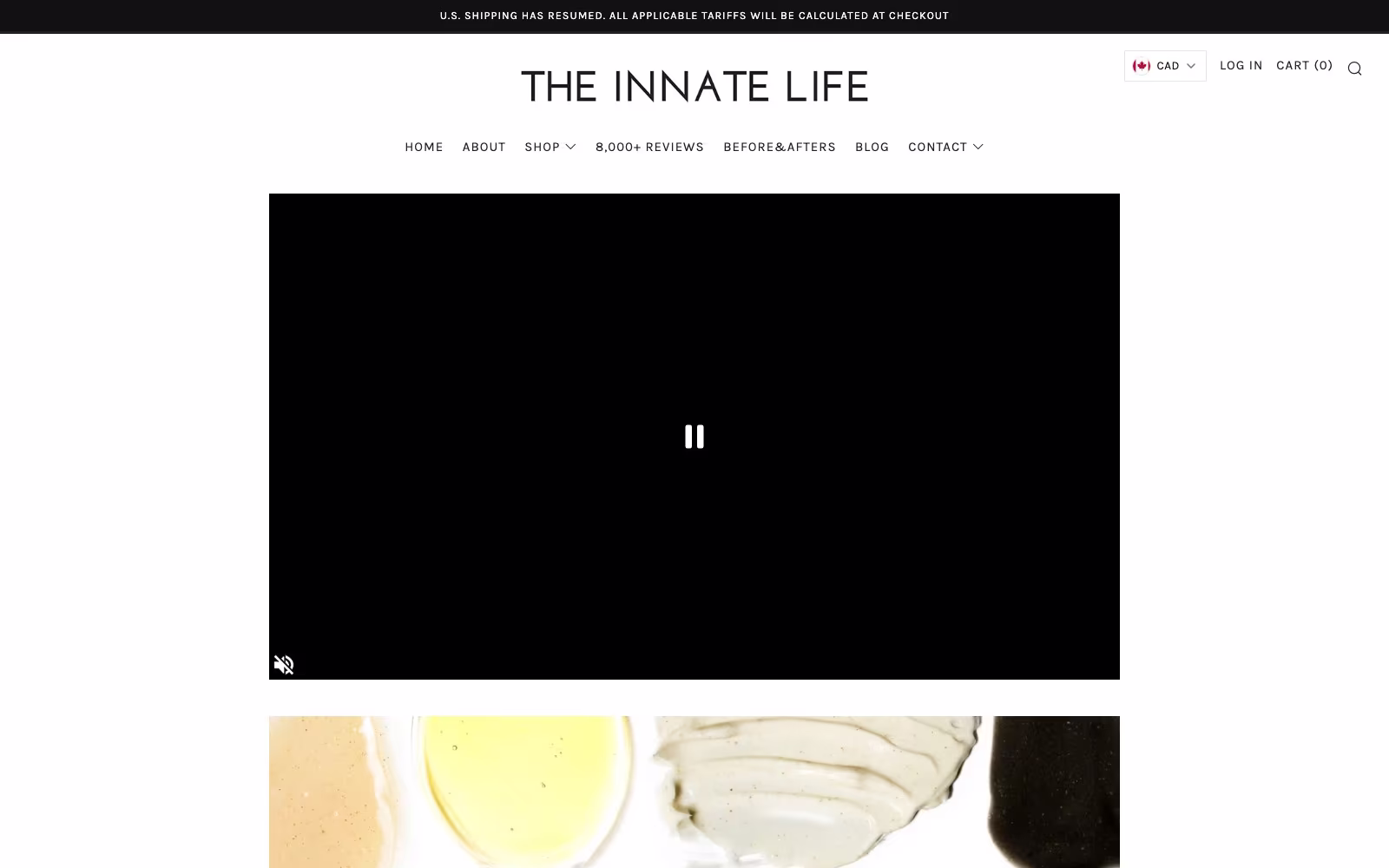 The Innate Life website homepage