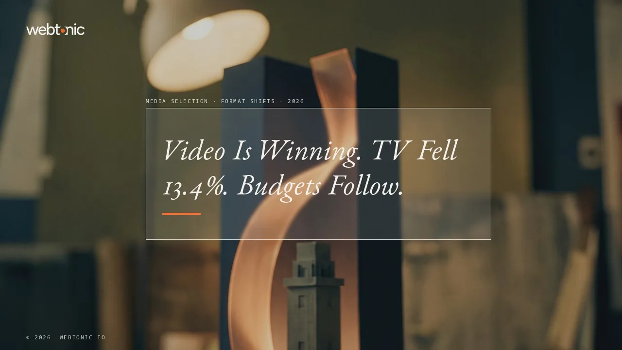 Advertising media selection statistics 2026 thumbnail showing digital video revenue growth of 25.4 percent outpacing search, display and audio formats