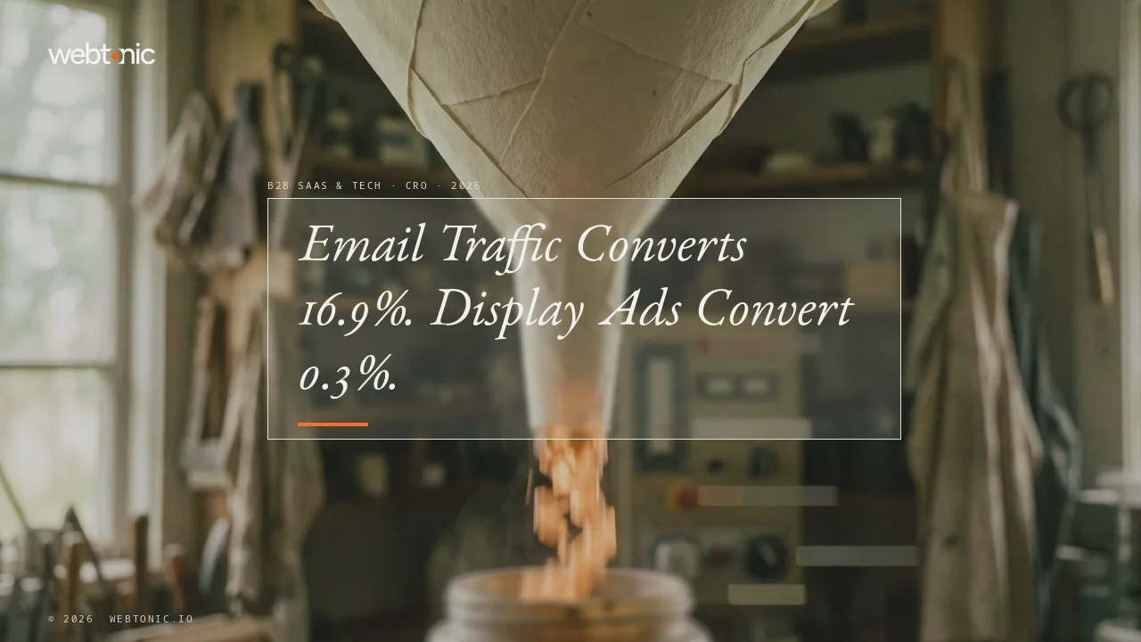 B2B SaaS landing pages and CRO statistics 2026 thumbnail showing SaaS conversion rate at 3.8 percent, 42 percent below the all-industry baseline