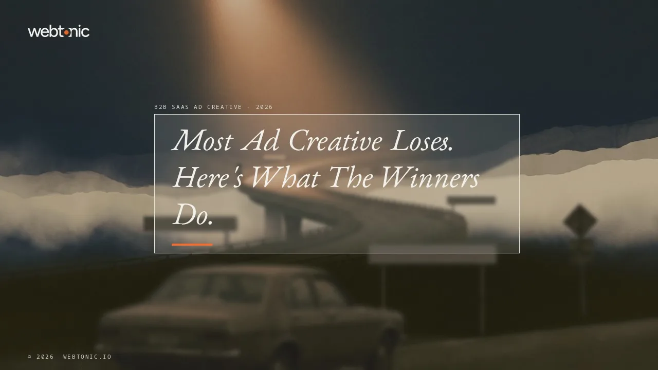 What B2B SaaS ad creatives actually work thumbnail showing only 5 to 8 percent of ad creatives becoming winners across advertiser tiers