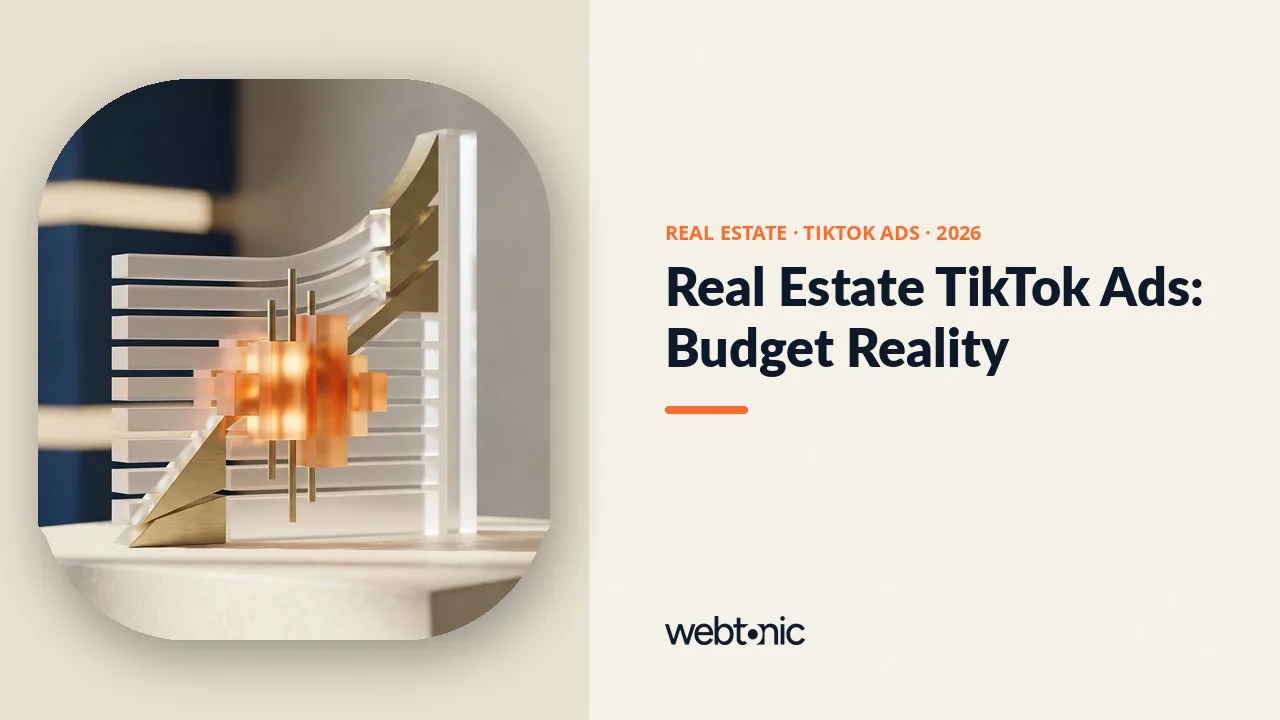 Real estate TikTok ads statistics 2026 thumbnail showing only 16 percent of agents use TikTok professionally against 60 percent of adults under 30 who use the platform