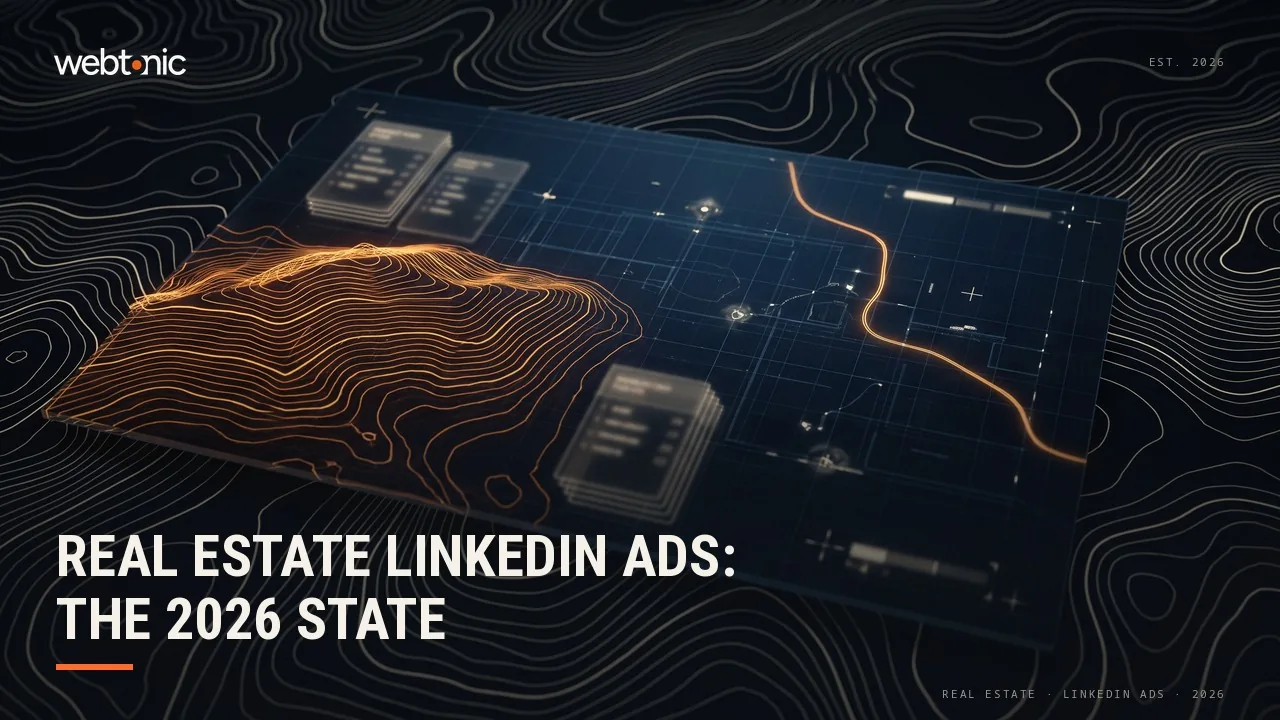 Real estate LinkedIn ads statistics 2026 thumbnail showing an 11.8 percent message reply rate against a 10.4 percent cross-industry average